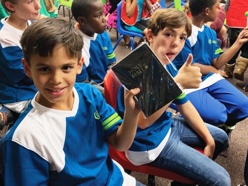 Awana Children with Bibles